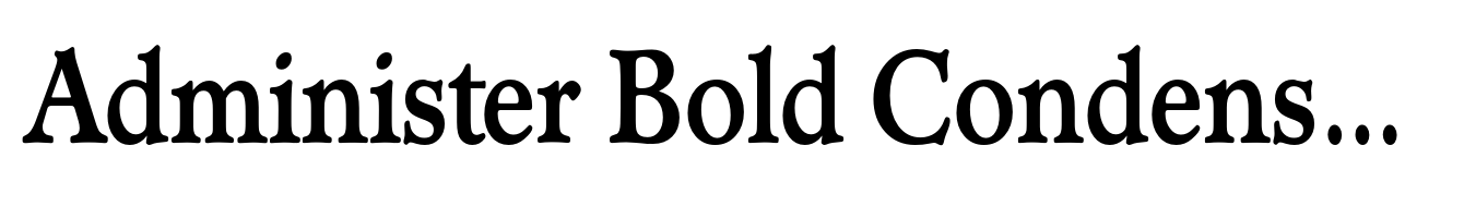 Administer Bold Condensed (TC)